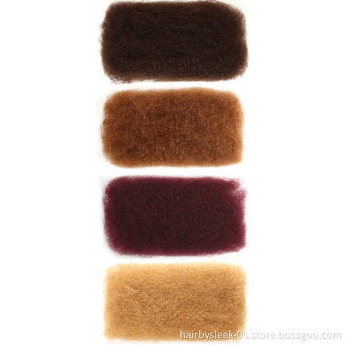 Wholesale Afro Kinky Bulk 100% human brazilian from indian vietnmese raw virgin cuticle aligned hair multiple color